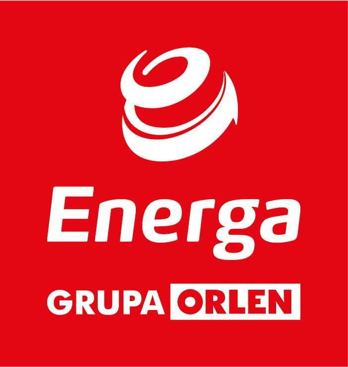 Logo Energa w czerwieni